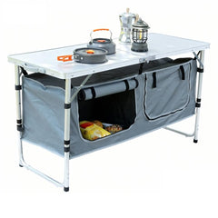 JOUYEK camping table top with aluminium composite surface for outdoor meals.