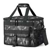 JOYHILL Soft Cooler Bag Grey Camo top view shows 30L capacity for meals