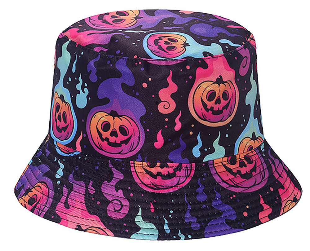 Joylife skull pumpkin bucket hat front view