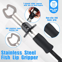 JOYOUSLIFE hook remover with spring-loaded T-handle for safe extraction