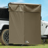 JOYTUTUS car shower tent roof connection shows seamless vehicle integration for convenient access.