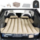 Joytutus Model Y air mattress fits snugly inside a car for comfortable travel.
