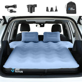 JOYUTUTUS SUV air mattress in car demonstrates comfortable in-trunk rest for two adults on road trips