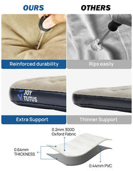 JOYTUTUS SUV air mattress soft flocking close-up shows plush velvet-like surface