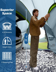 JOYTUTUS SUV Tent double doors provide improved airflow and convenient entry