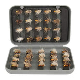 Joyzan 40-piece fly fishing lures kit in waterproof tackle box
