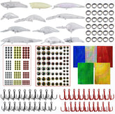 JSHANMEI 342pcs unpainted lures kit cover photo for customizable lure crafting inspiration