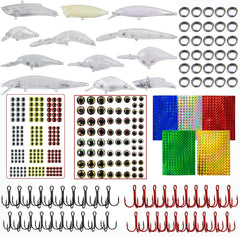 JSHANMEI 342pcs unpainted lures kit cover photo for customizable lure crafting inspiration