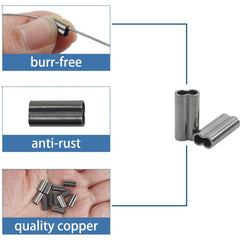 Smooth, burr-free double barrel crimps for fishing leaders