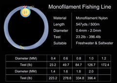 JSHANMEI monofilament line highlights low memory for smooth casting