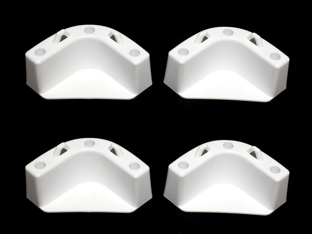 JSP Manufacturing corner brackets secure a boat cooler to the deck for stable mounting.