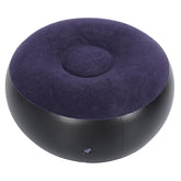 JTLB inflatable chair blue folded for easy transport and storage