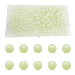200 pieces glow fishing beads in a plastic storage box