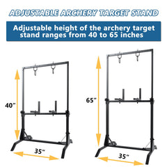 JTZFD archery target stand base design provides wide outdoor support