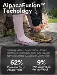 Juclise Alpaca Wool Hiking Socks moisture-wicking tech keeps feet fresh during long activities.
