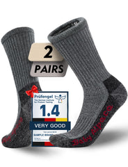 Juclise Alpaca Wool Warm Hiking Socks front view showing premium insulation for cold-weather hiking.