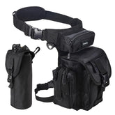 Jueachy Drop Leg Bag front view highlights durable nylon for rugged outdoor use.
