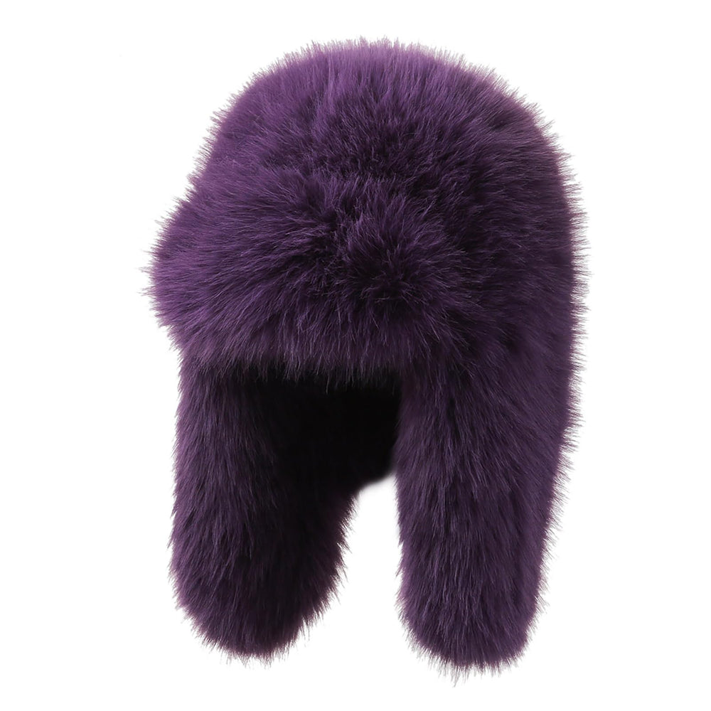Julpsk winter faux fur trapper hat full view for cold days