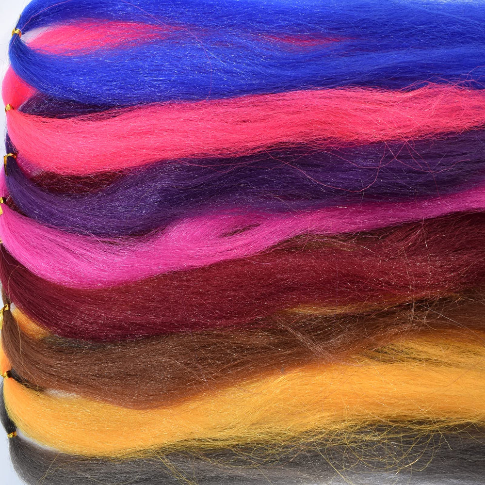 Jumping Fish Bucktail Jig Hair material, 60 cm synthetic fiber for versatile fly tying projects.