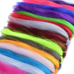 Jumping Fish bucktail jig lure materials in large hank, versatile for fly tying and color.