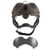 Jungle Leopard K9 helmet in side view protects during rugged outdoor hunts.