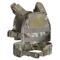 Jungle Leopard kids vest back breathable panel for ventilation.