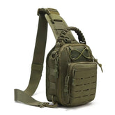 Jungle Leopard men's camo chest bag front view for quick access on hikes