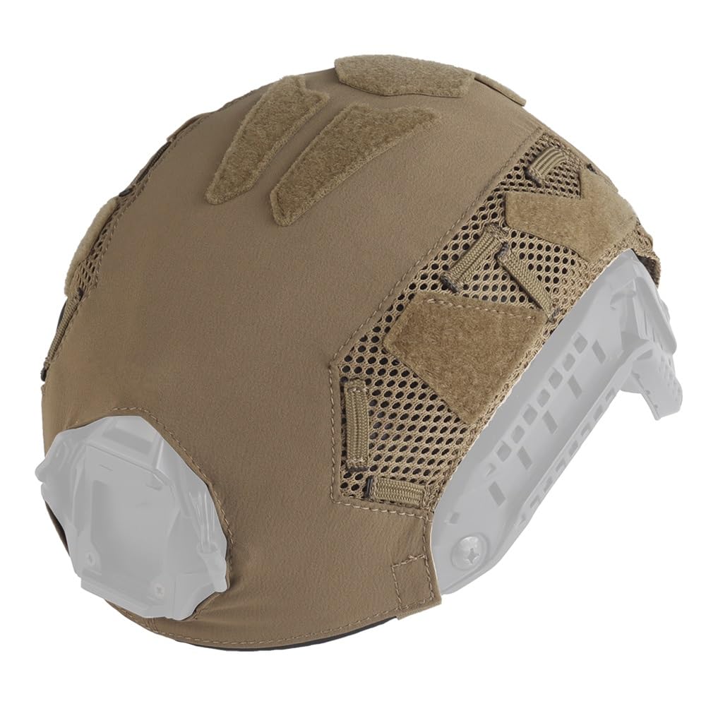 Jungle Leopard tactical fast helmet cover front view, lightweight fit for agile wear