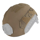 Jungle Leopard tactical fast helmet cover front view, lightweight fit for agile wear