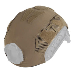 Jungle Leopard tactical fast helmet cover front view, lightweight fit for agile wear