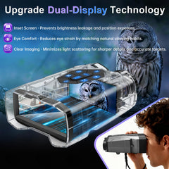 JUOIFIP Night Vision Binoculars infrared illumination highlighting nocturnal animals