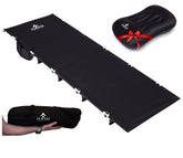 JURNIZ ultralight camping cot folded in a compact carry bag for easy backpacking