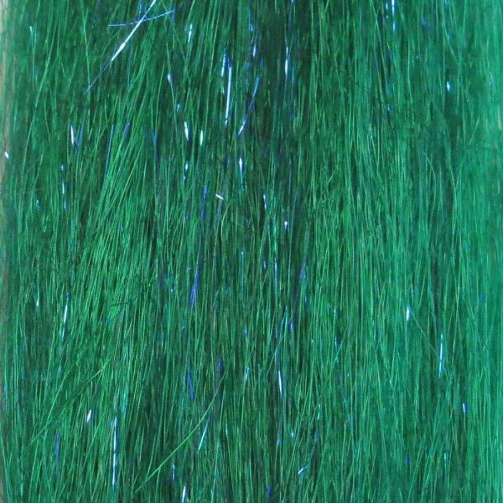 Just Add H2O SF Blend Dark Green fibers for saltwater baitfish patterns with bulk and flash.
