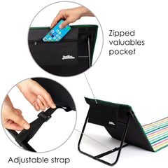 Just Be... Beach Sun Mat backrest angle adjustable for comfortable lounging.