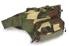 Juzar Tapal Collection tactical fanny pack camo front view for hands-free carry