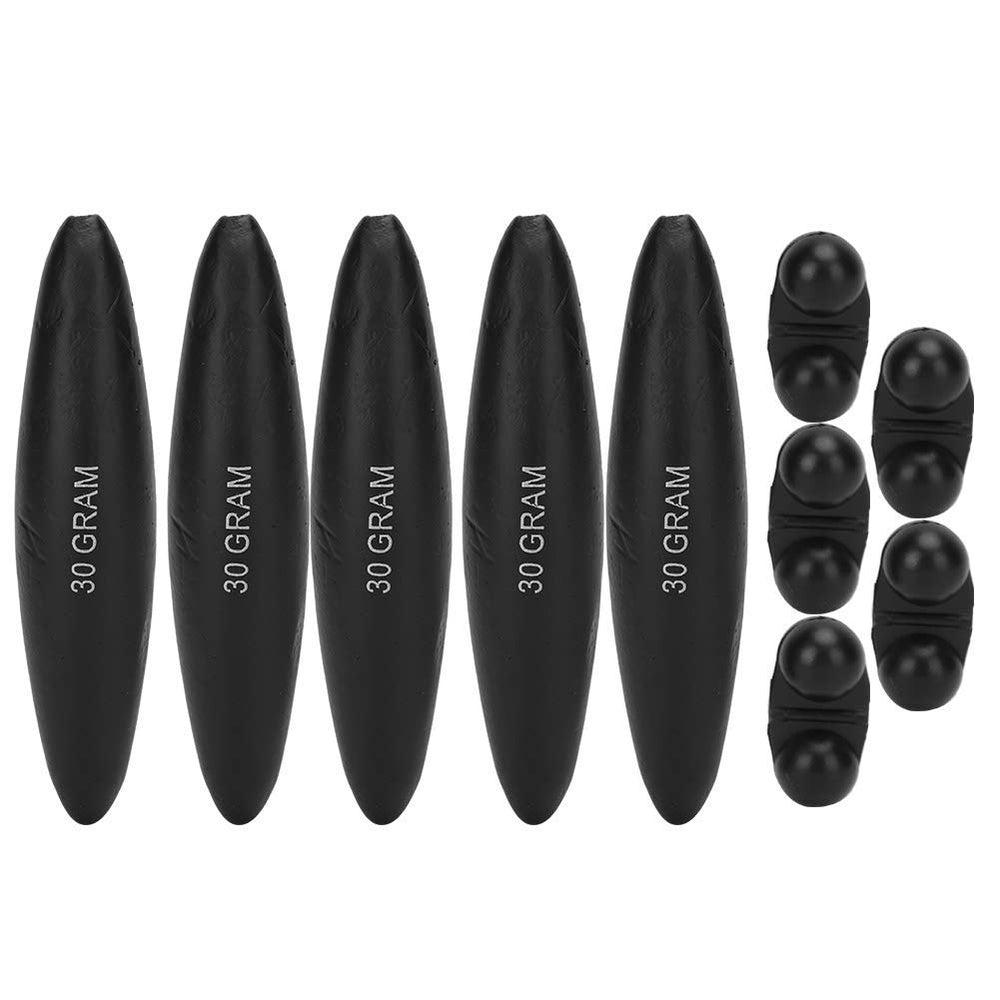 Jwthee 5-piece fishing floats set, 30g weight, versatile depth control.