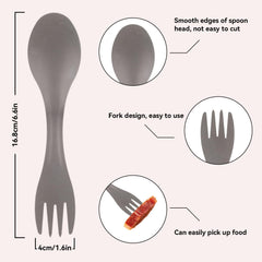 JWthee titanium spork in backpack ready for hikes
