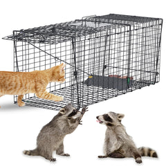 JY CLASSIC humane live-trap 37-inch front view for safe wildlife capture and reuse.