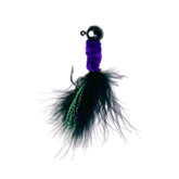 JYG PRO FISHING Crappie half-ounce black-purple lure with high visibility for day and night.