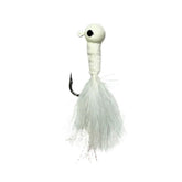 JYG PRO FISHING Crappie half-ounce white jig in a 5-pack, versatile freshwater use.