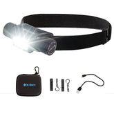K-Bern headlamp front view shows 1850-lumen brightness for outdoor visibility.