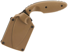 KA-BAR TDI Law Enforcement fixed blade knife with partially serrated AUS-8 blade and coyote Zytel handle