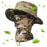 KABAKE cooling balaclava hat set front view showing full coverage and camo pattern.