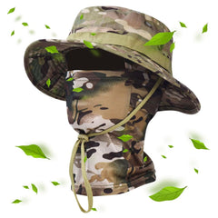 KABAKE cooling balaclava hat set front view showing full coverage and camo pattern.