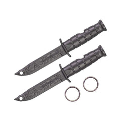 KA-BAR Emergency Whistle Two Pack close-up shows durable metal body for reliable signaling.