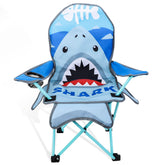 KABOER kids shark chair angle front shows sturdy frame for outdoor play