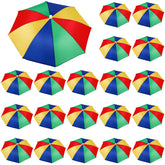 Kacctyen Rainbow Umbrella Hat 20-piece set open diameter 53 cm