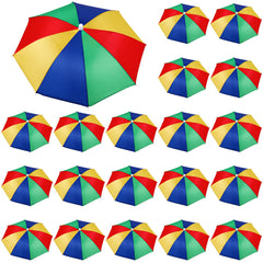 Kacctyen Rainbow Umbrella Hat 20-piece set open diameter 53 cm