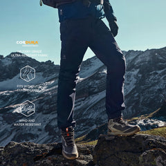 KAILAS softshell hiking pants side view shows flexible fit for alpine hikes