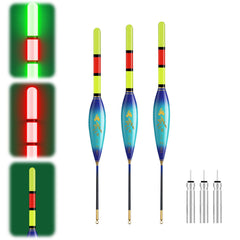 Kaiwern lighted slip bobbers with color-changing LED for night visibility and easy targeting